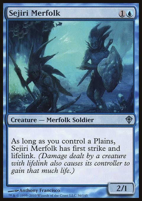 Sejiri Merfolk, Worldwake #36, Magic: The Gathering card
