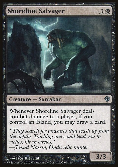 Shoreline Salvager, Worldwake #67, Magic: The Gathering card