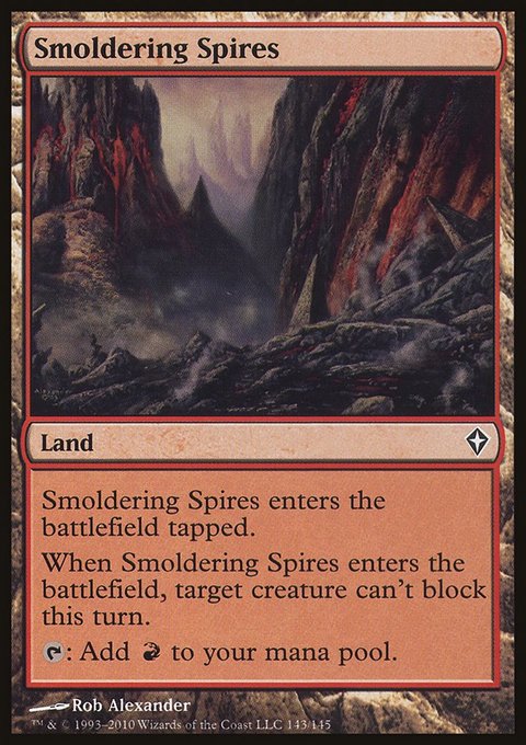 Smoldering Spires, Worldwake #143, Magic: The Gathering card