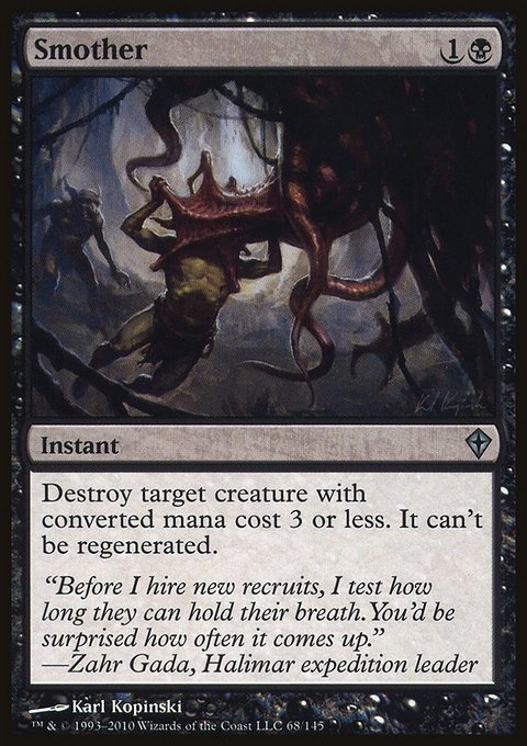 Smother, Worldwake #68, Magic: The Gathering card
