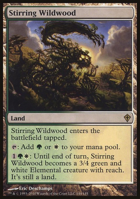 Stirring Wildwood, Worldwake #144, Magic: The Gathering card