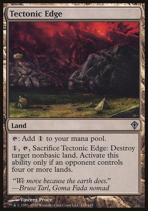 Tectonic Edge, Worldwake #145, Magic: The Gathering card