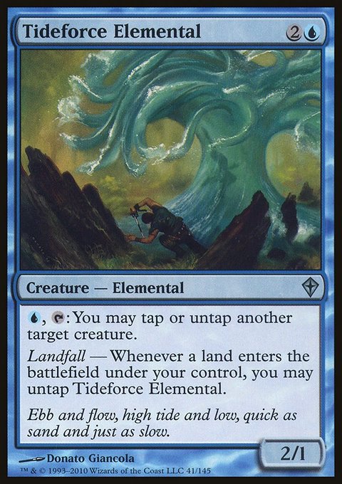 Tideforce Elemental, Worldwake #41, Magic: The Gathering card