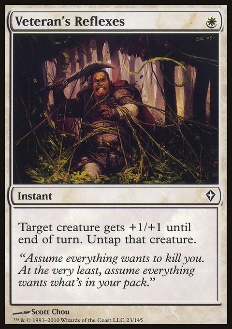 Veteran's Reflexes, Worldwake #23, Magic: The Gathering card