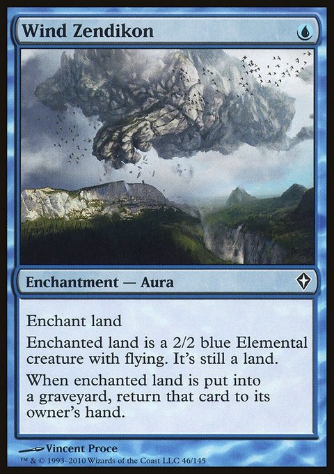 Wind Zendikon, Worldwake #46, Magic: The Gathering card