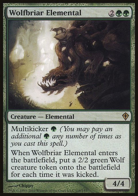 Wolfbriar Elemental, Worldwake #118, Magic: The Gathering card