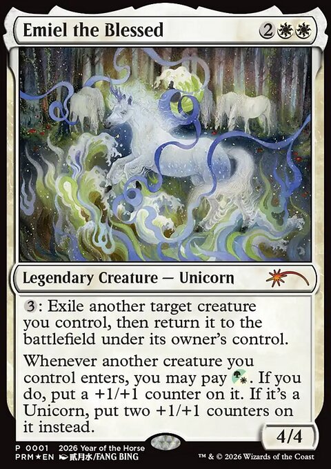 Emiel the Blessed, Year of the Horse 2026 #3, Magic: The Gathering card
