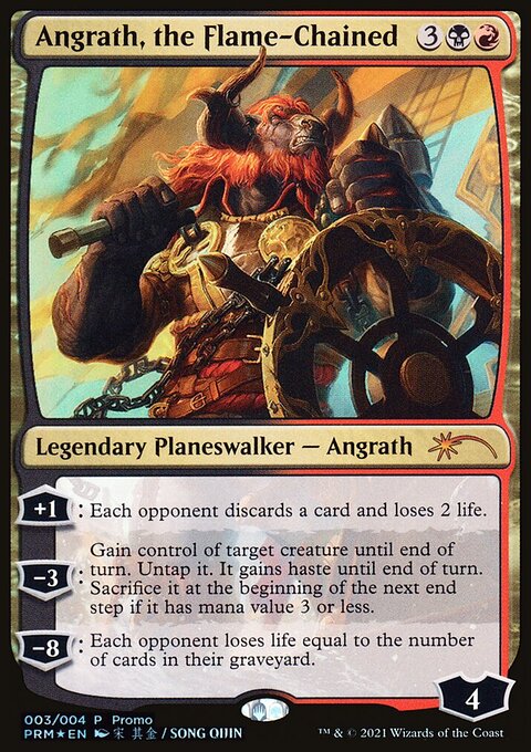Angrath, the Flame-Chained, Year of the Ox 2021 #3, Magic: The Gathering card