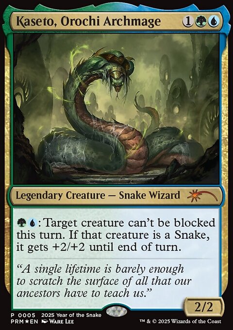 Kaseto, Orochi Archmage, Year of the Snake 2025 #5, Magic: The Gathering card