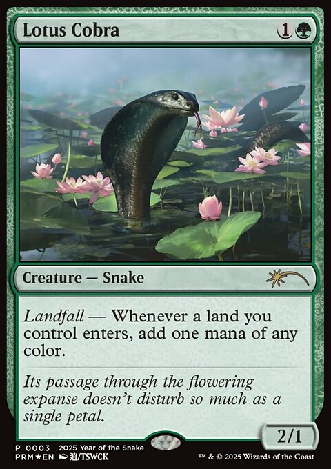 Lotus Cobra, Year of the Snake 2025 #3, Magic: The Gathering card