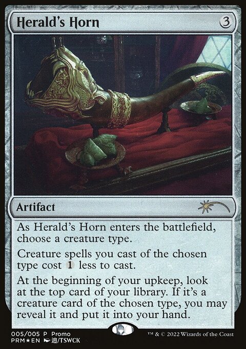 Herald's Horn, Year of the Tiger 2022 #5, Magic: The Gathering card