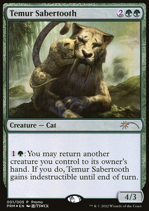 Temur Sabertooth, Year of the Tiger 2022 #1, Magic: The Gathering card