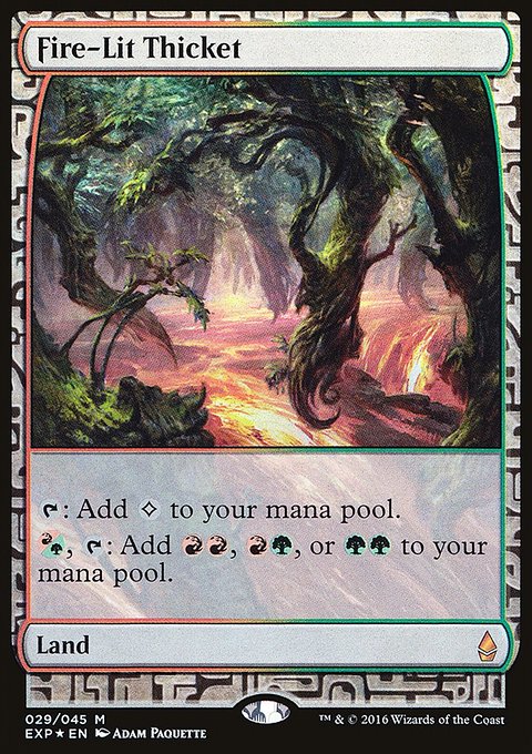 Fire-Lit Thicket, Zendikar Expeditions #29, Magic: The Gathering card