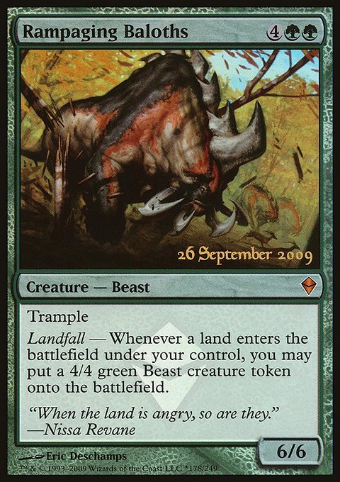 Rampaging Baloths, Zendikar Promos #178★, Magic: The Gathering card