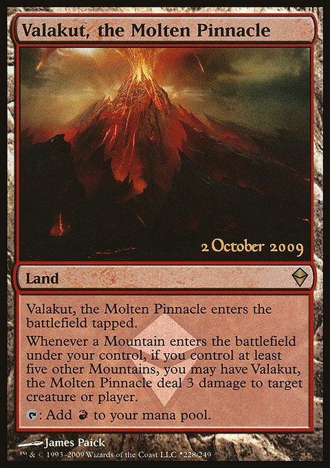 Valakut, the Molten Pinnacle, Zendikar Promos #228★, Magic: The Gathering card