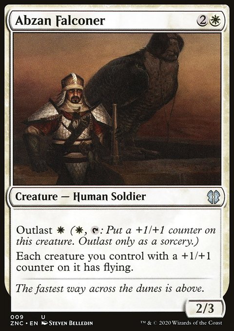 Abzan Falconer, Zendikar Rising Commander #9, Magic: The Gathering card