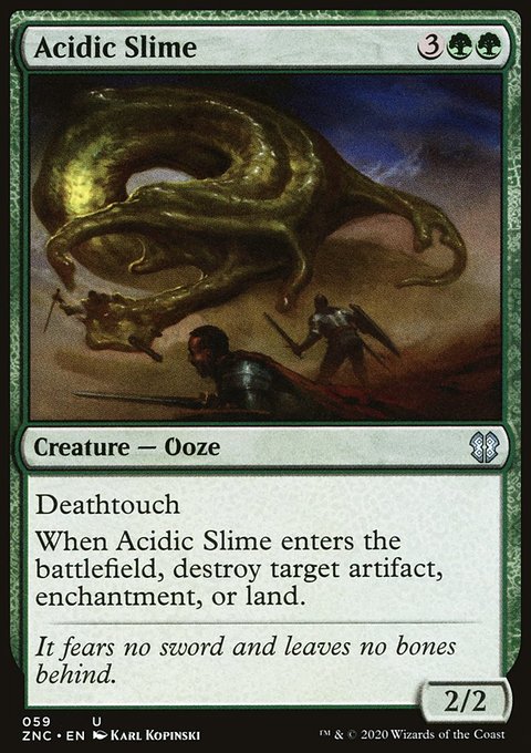 Acidic Slime, Zendikar Rising Commander #59, Magic: The Gathering card