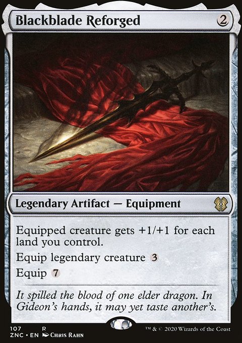 Blackblade Reforged, Zendikar Rising Commander #107, Magic: The Gathering card