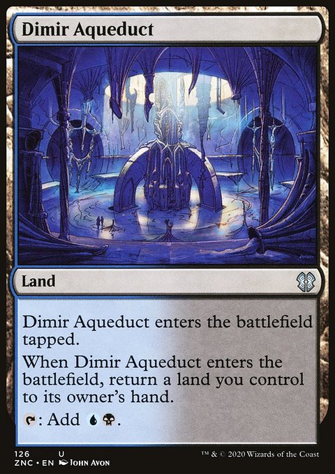 Dimir Aqueduct, Zendikar Rising Commander #126, Magic: The Gathering card