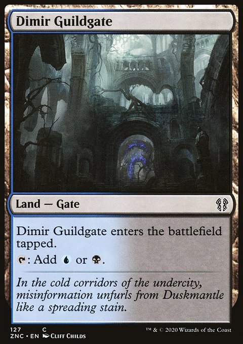 Dimir Guildgate, Zendikar Rising Commander #127, Magic: The Gathering card