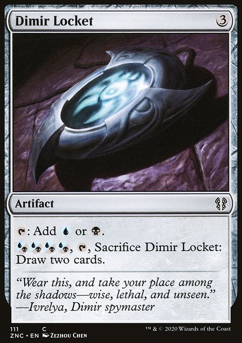 Dimir Locket, Zendikar Rising Commander #111, Magic: The Gathering card