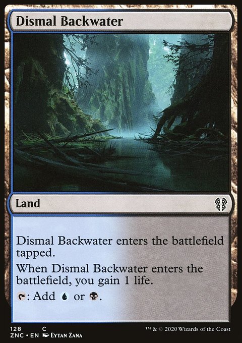 Dismal Backwater, Zendikar Rising Commander #128, Magic: The Gathering card