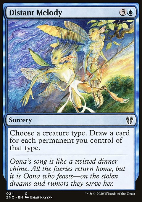 Distant Melody, Zendikar Rising Commander #24, Magic: The Gathering card