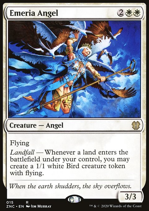 Emeria Angel, Zendikar Rising Commander #15, Magic: The Gathering card