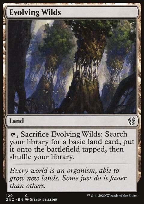 Evolving Wilds, Zendikar Rising Commander #129, Magic: The Gathering card