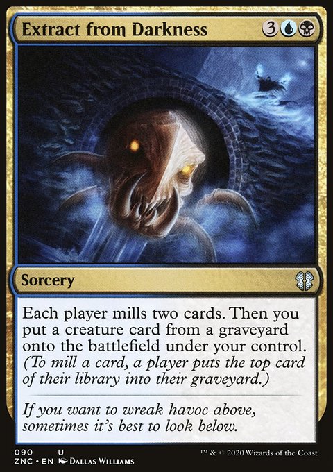 Extract from Darkness, Zendikar Rising Commander #90, Magic: The Gathering card