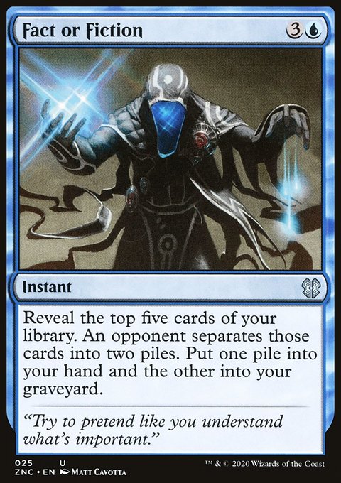 Fact or Fiction, Zendikar Rising Commander #25, Magic: The Gathering card