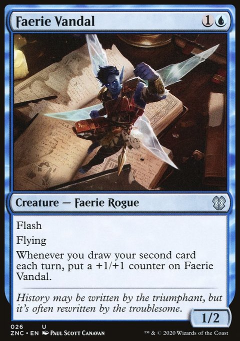 Faerie Vandal, Zendikar Rising Commander #26, Magic: The Gathering card