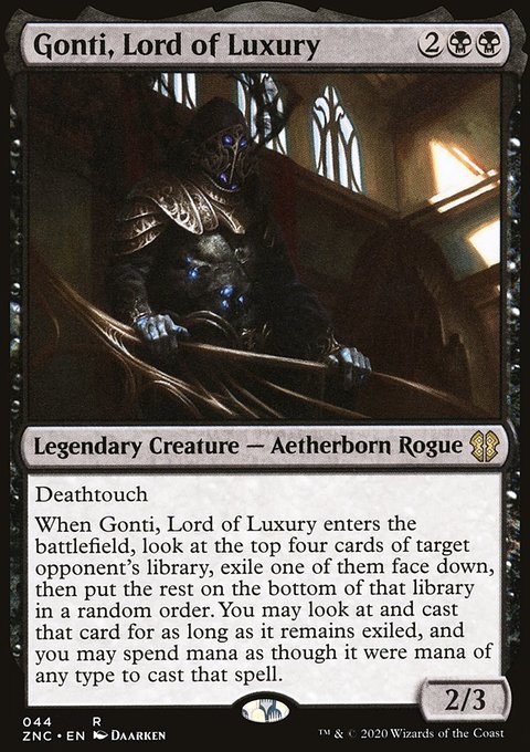 Gonti, Lord of Luxury, Zendikar Rising Commander #44, Magic: The Gathering card