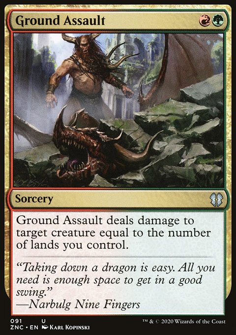 Ground Assault, Zendikar Rising Commander #91, Magic: The Gathering card