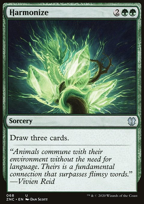 Harmonize, Zendikar Rising Commander #68, Magic: The Gathering card