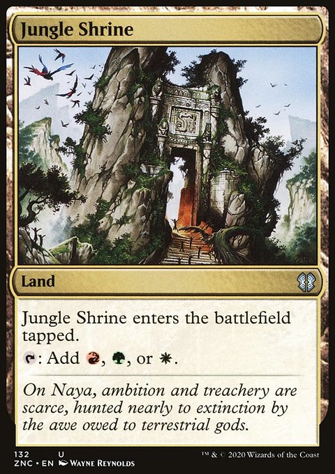 Jungle Shrine, Zendikar Rising Commander #132, Magic: The Gathering card