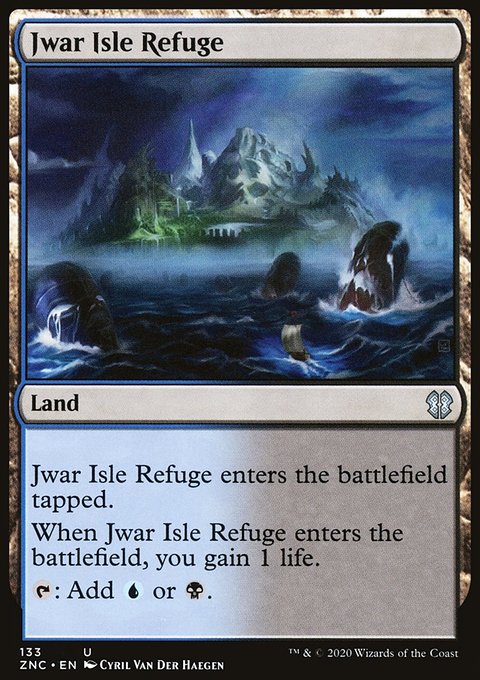 Jwar Isle Refuge, Zendikar Rising Commander #133, Magic: The Gathering card