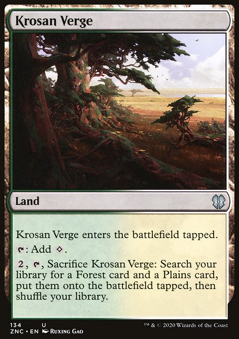 Krosan Verge, Zendikar Rising Commander #134, Magic: The Gathering card