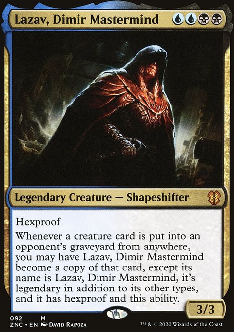 Lazav, Dimir Mastermind, Zendikar Rising Commander #92, Magic: The Gathering card