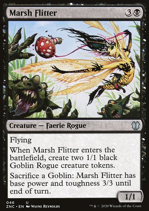 Marsh Flitter, Zendikar Rising Commander #46, Magic: The Gathering card