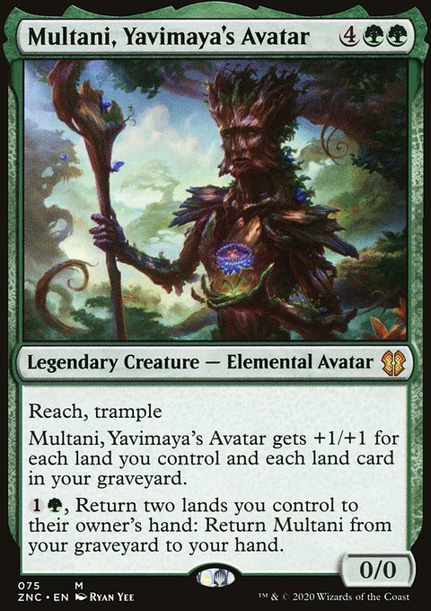 Multani, Yavimaya's Avatar, Zendikar Rising Commander #75, Magic: The Gathering card