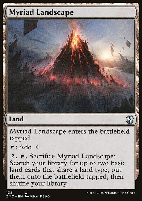 Myriad Landscape, Zendikar Rising Commander #135, Magic: The Gathering card