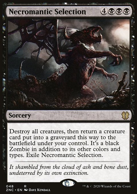 Necromantic Selection, Zendikar Rising Commander #48, Magic: The Gathering card