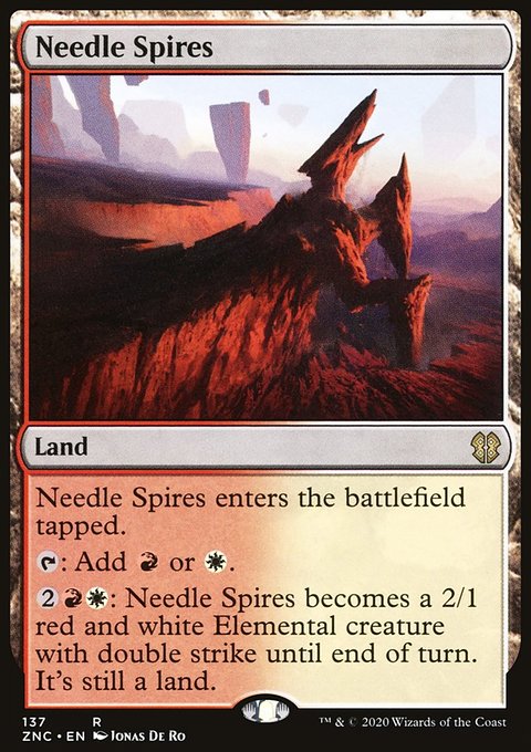 Needle Spires, Zendikar Rising Commander #137, Magic: The Gathering card