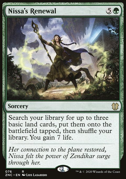Nissa's Renewal, Zendikar Rising Commander #76, Magic: The Gathering card