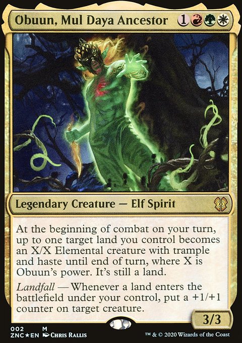 Obuun, Mul Daya Ancestor, Zendikar Rising Commander #2, Magic: The Gathering card