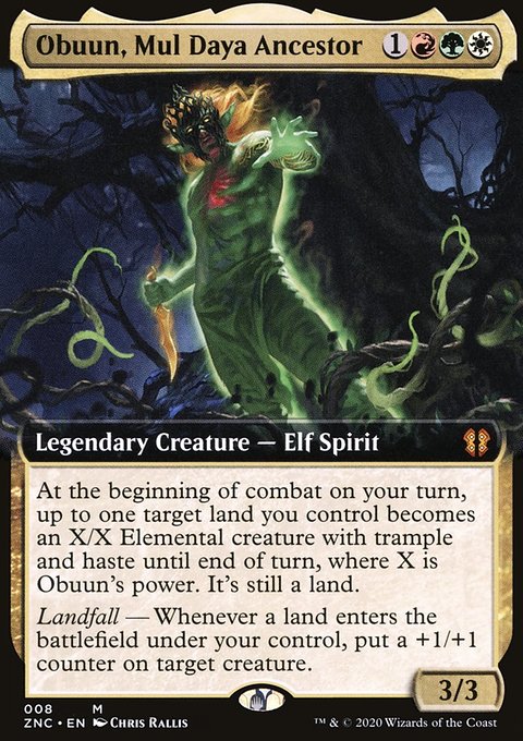Obuun, Mul Daya Ancestor, Zendikar Rising Commander #8, Magic: The Gathering card