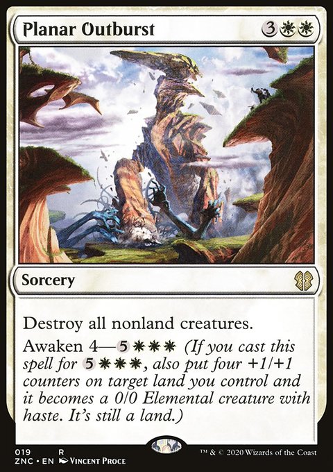 Planar Outburst, Zendikar Rising Commander #19, Magic: The Gathering card