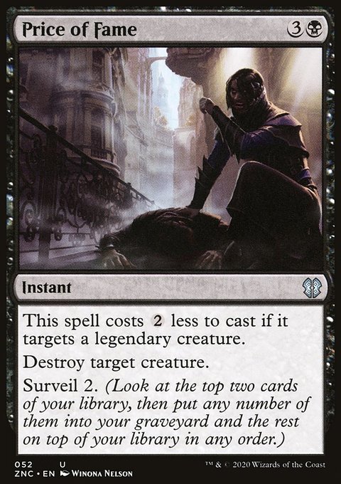 Price of Fame, Zendikar Rising Commander #52, Magic: The Gathering card