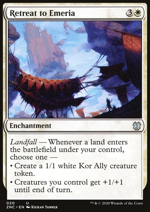 Retreat to Emeria, Zendikar Rising Commander #20, Magic: The Gathering card